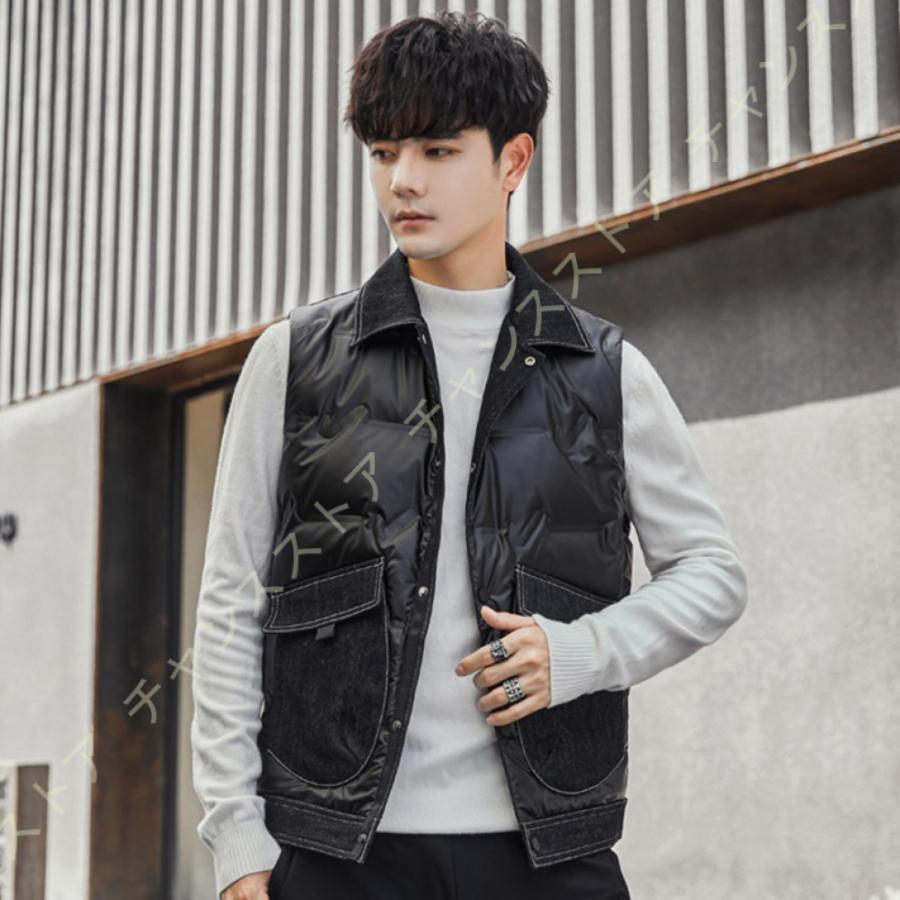 海外輸入 中綿ベスト 秋冬 シンプルで無地ベスト ダウンベスト 中綿ベスト 冬 防寒 おしゃれ メンズ ダウンコート アウター スナップボタン ベスト 保温性 男性 ベスト 被り心地最高 Idealabodes Com