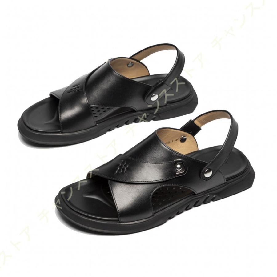 年末のプロモーション大特価 歩きやすい 軽量 紳士 男性 おしゃれ 柔らかい ベルト 革 本革 バックストラップ 茶色 黒 2way レザー メンズ サンダル 本革 バックストラップ 茶色 黒 2way レザー メンズ サンダル 室内 プール 海 夏 楽チン 滑り止め