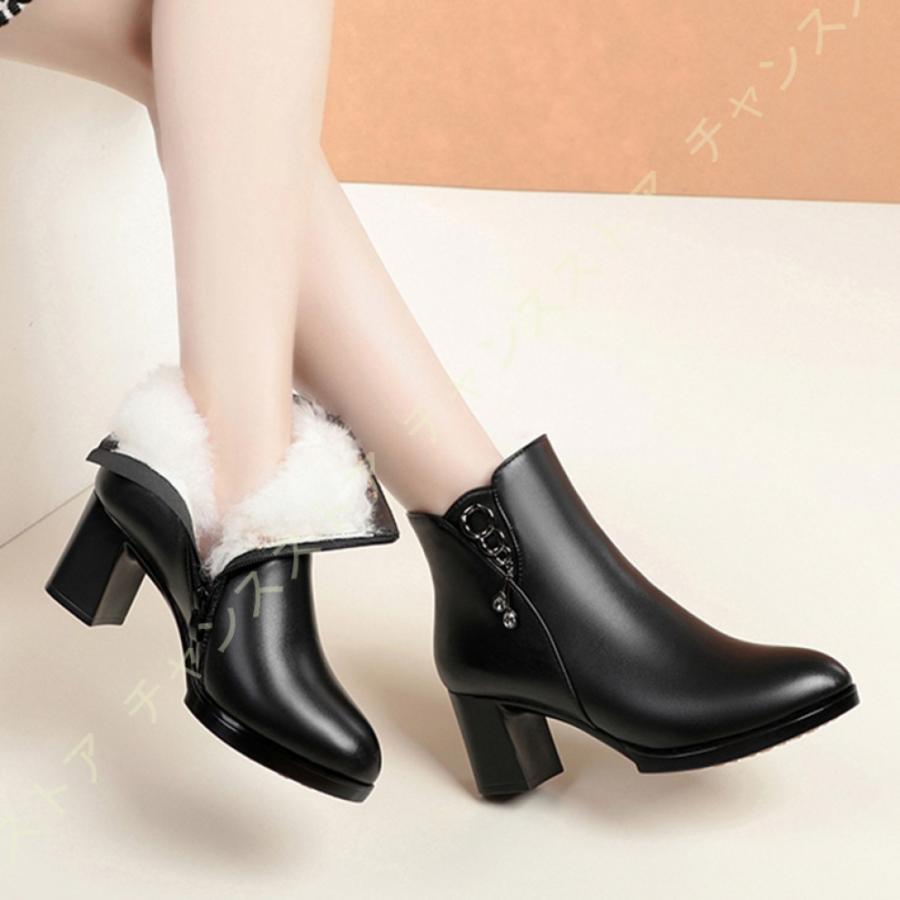 総合ランキング1位 ショートブーツ 裏ボア ブーツ ブーティ スノーブーツ ファスナー 歩きやすい 太め チャンキーヒール 脚長 歩きやすい 履きやすい 6cmヒール 幅広 痛くない ランキング入賞商品 n Go Th