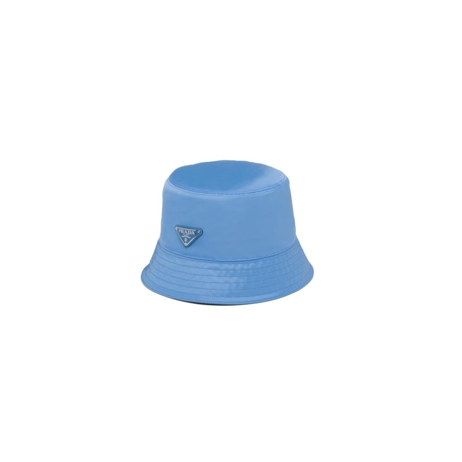 売れ筋】 プラダ PRADA 帽子 ナイロン ハット ライトブルー 財布、帽子、ファッション小物