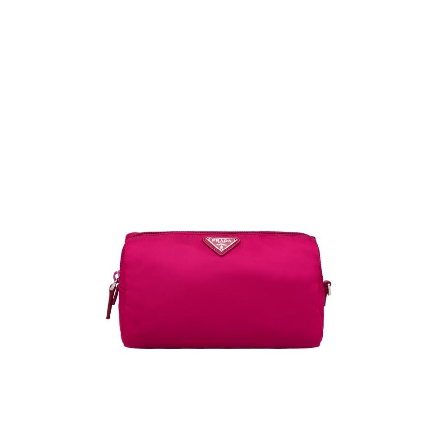プラダ PRADA バッグ バック 化粧ポーチ コスメポーチ ポーチ ピンク シルバー ファブリック