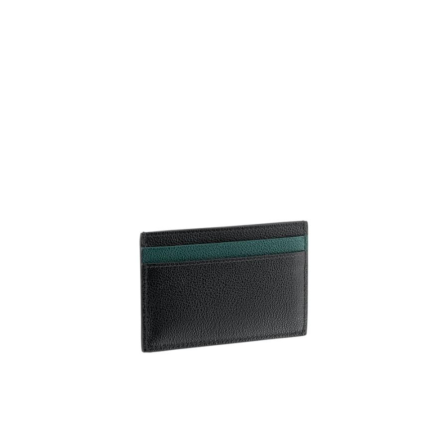 日本初の ブルガリ BVLGARI カードケース ブラック グリーン フォレストグリーン レザー 名刺入れ パスケース 財布、帽子、ファッション小物 