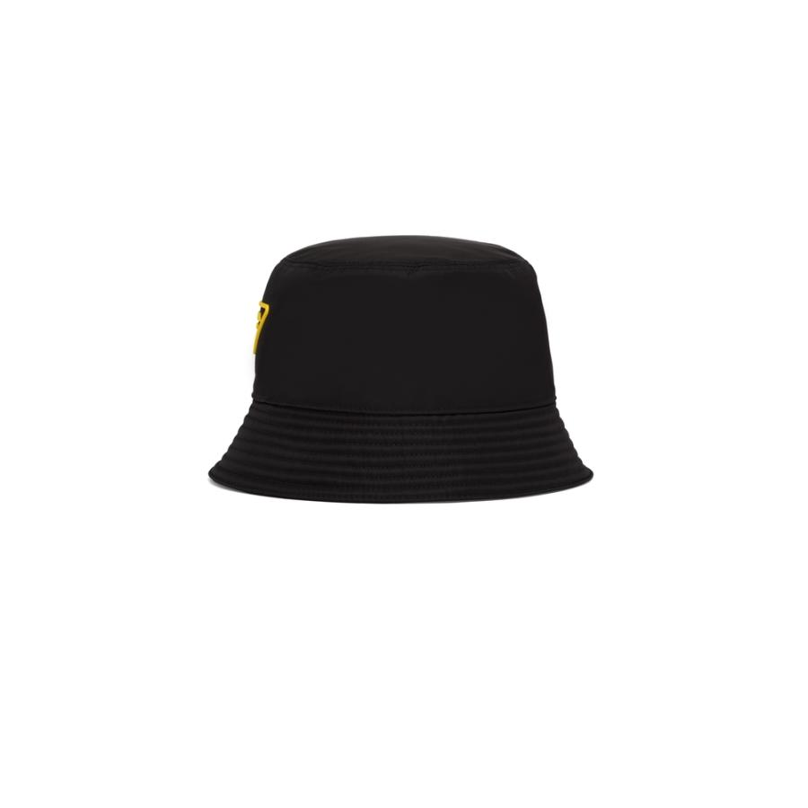 プラダ PRADA 帽子 ハット ブラック イエロー ナイロン :2HC1372D5RF0C5ZPRADA2HC1372D5RF0C5Z