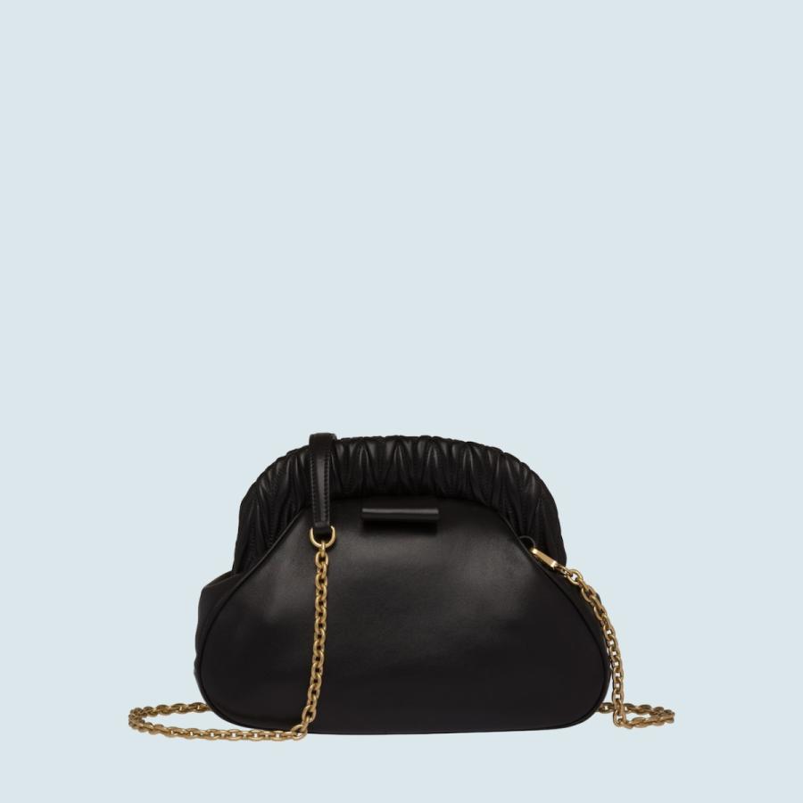 驚きの値段 ミュウミュウ Miu Miu バッグ バック クラッチバッグ ショルダーバッグ ブラック ゴールド レザー 人気ショップが最安値挑戦 Www Skylanceronline Com