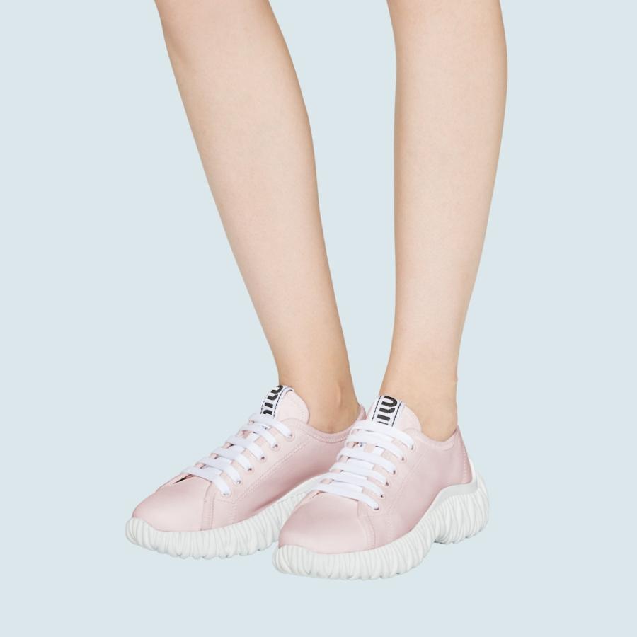 ミュウミュウ MIU MIU スニーカー シューズ 靴 ピンク コットン