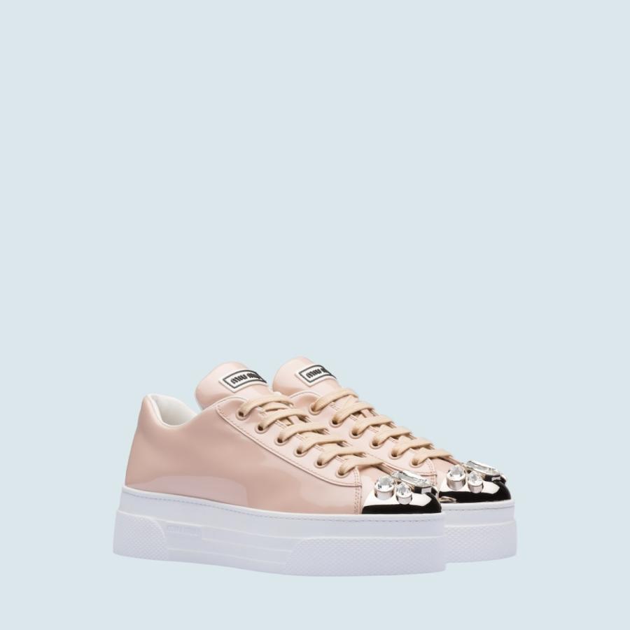 ミュウミュウ MIU MIU スニーカー シューズ 靴 ピンクベージュ