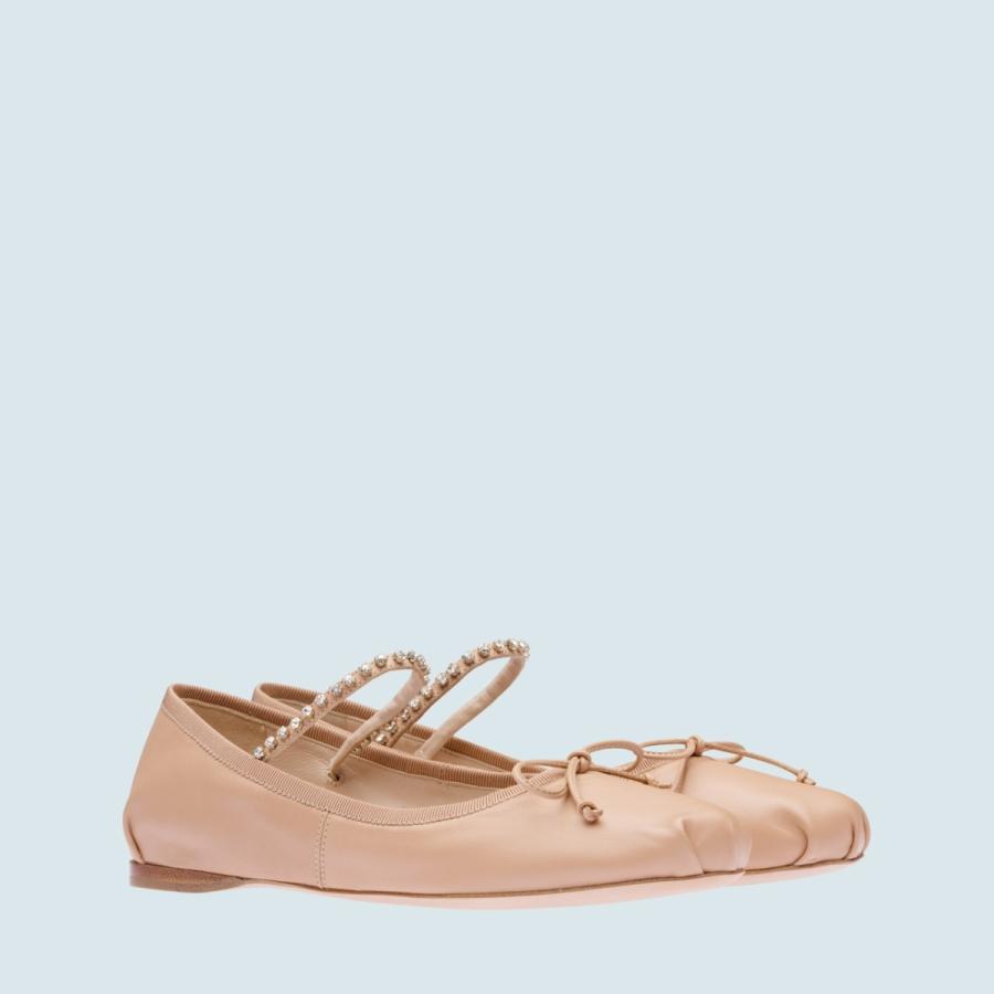 ミュウミュウ MIU MIU バレエシューズ バレリーナ シューズ 靴 ライト