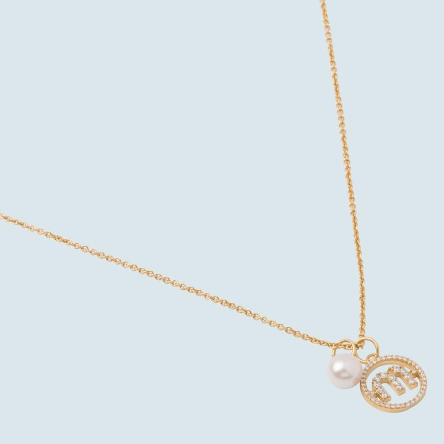 ミュウミュウ MIU MIU ネックレス ゴールド クリーム クリスタル M ロゴ パール :5JC7542DAMF00Y7MIUMIU5JC7542DAMF00Y7:CHANELIST 通販 MIU MIU クリスタルフラワーネックレス
