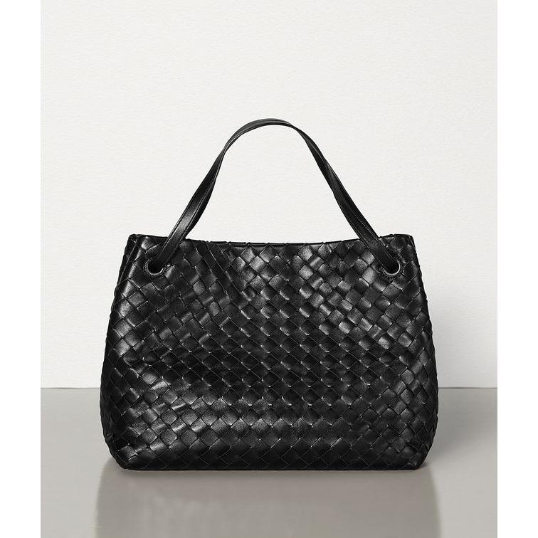ボッテガヴェネタ BOTTEGA バッグ バック トートバッグ ネロ ブラック シルバー 編み込み ラムスキン