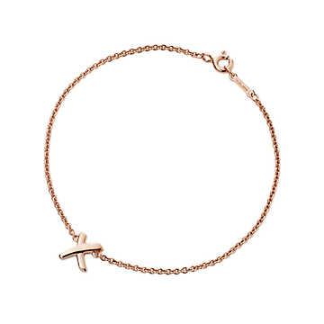 ティファニー TIFFANY ブレスレット ローズゴールド 18K Xモチーフ チェーン スモール(100688円)