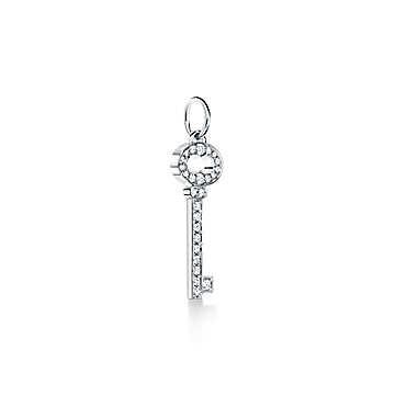 新発売の ティファニー Tiffany ペンダントヘッド チャーム ホワイトゴールド 18k ダイヤモンド オーバル キー ミニ 魅力的な Zoetalentsolutions Com