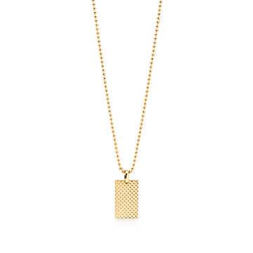 有名なブランド ティファニー ネックレス Tiffany ティファニー ブランド専門店 Tiffany 61cm チェーン レクタンギュラー 18k ゴールド ネックレス メンズアクセサリー