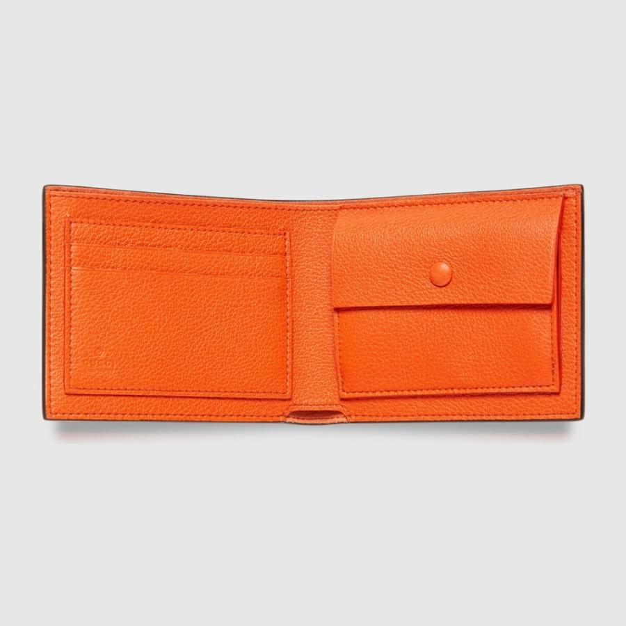 グッチ GUCCI 財布 小財布 二つ折り ２つ折り オレンジ ロゴ レザー