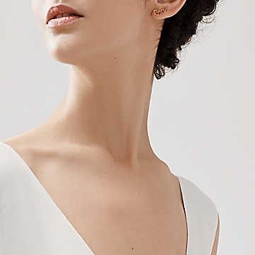 ティファニー TIFFANY ピアス ローズゴールド 18K Rock Roll ロゴ