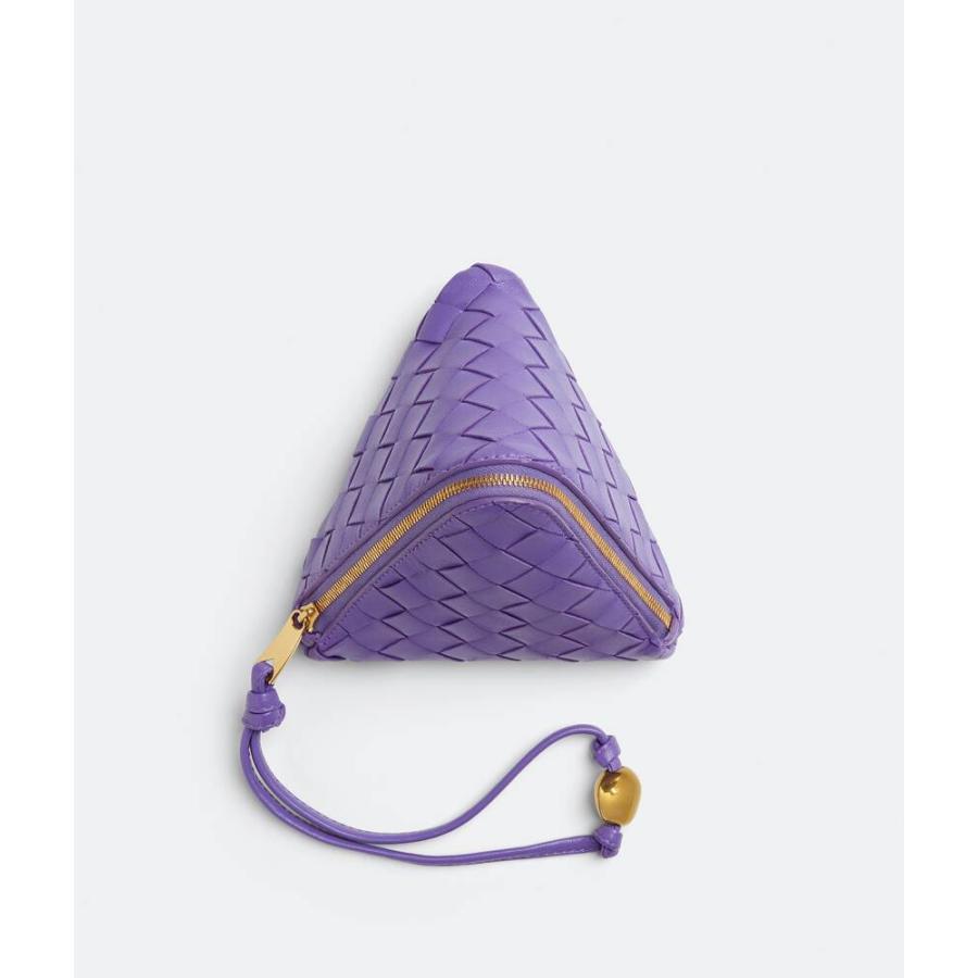 お買い得！ ボッテガヴェネタ BOTTEGA VENETA バッグ バック 化粧ポーチ コスメポーチ ポーチ パープル ゴールド 編み込み ラムレザー 【E3032436822】(106288円)