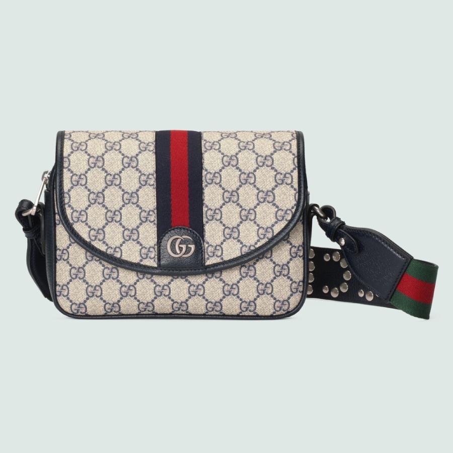 グッチ GUCCI バッグ バック ショルダーバッグ ブルー ベージュ
