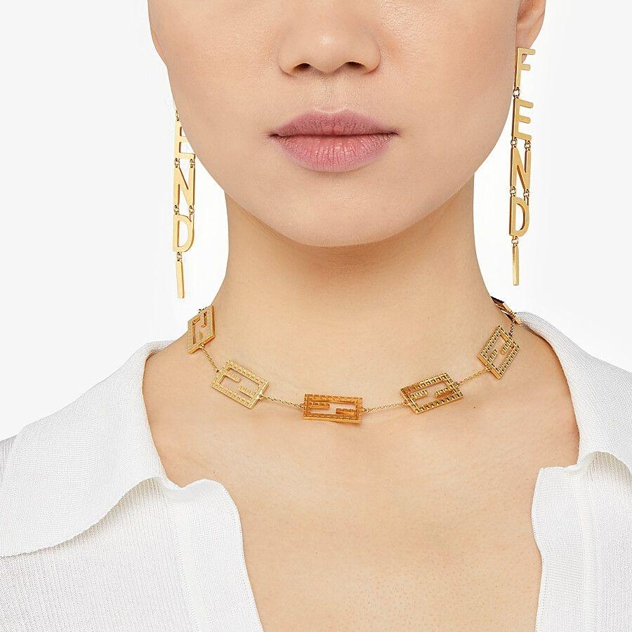 高い素材 フェンディ ネックレス Fendi ブランド専門店 Fendi ロゴ ゴールド ネックレス レディースアクセサリー Headshotsbar Com
