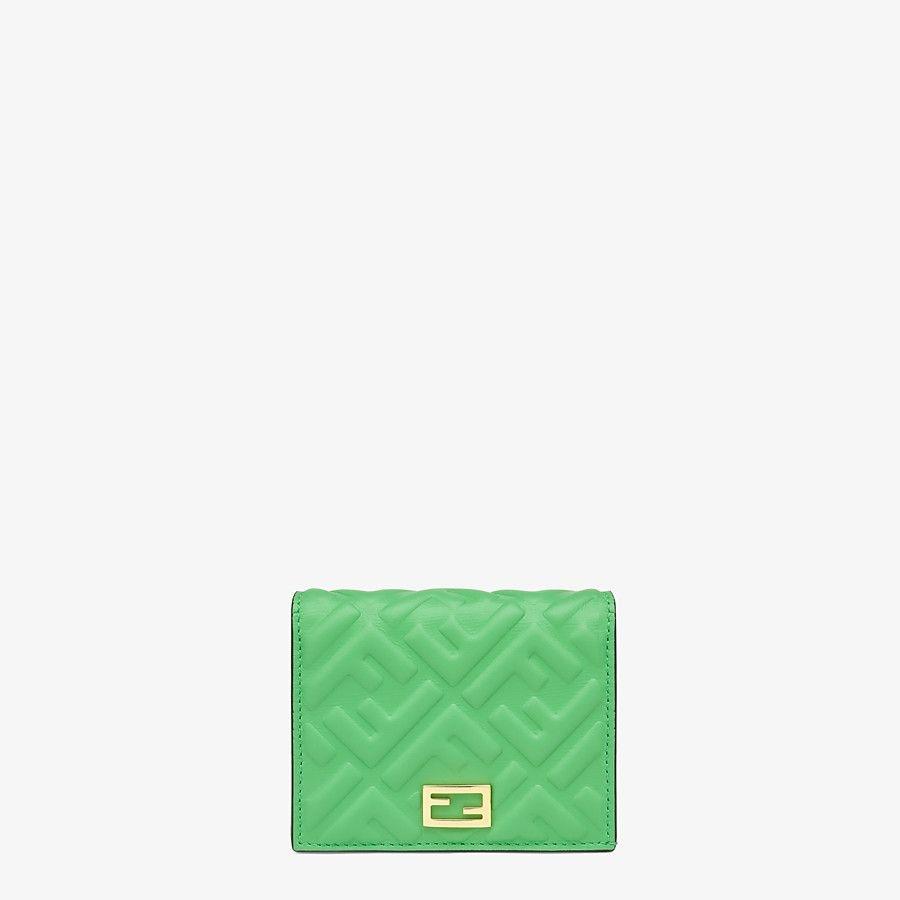 フェンディ FENDI 財布 小財布 二つ折り ２つ折り グリーン ゴールド