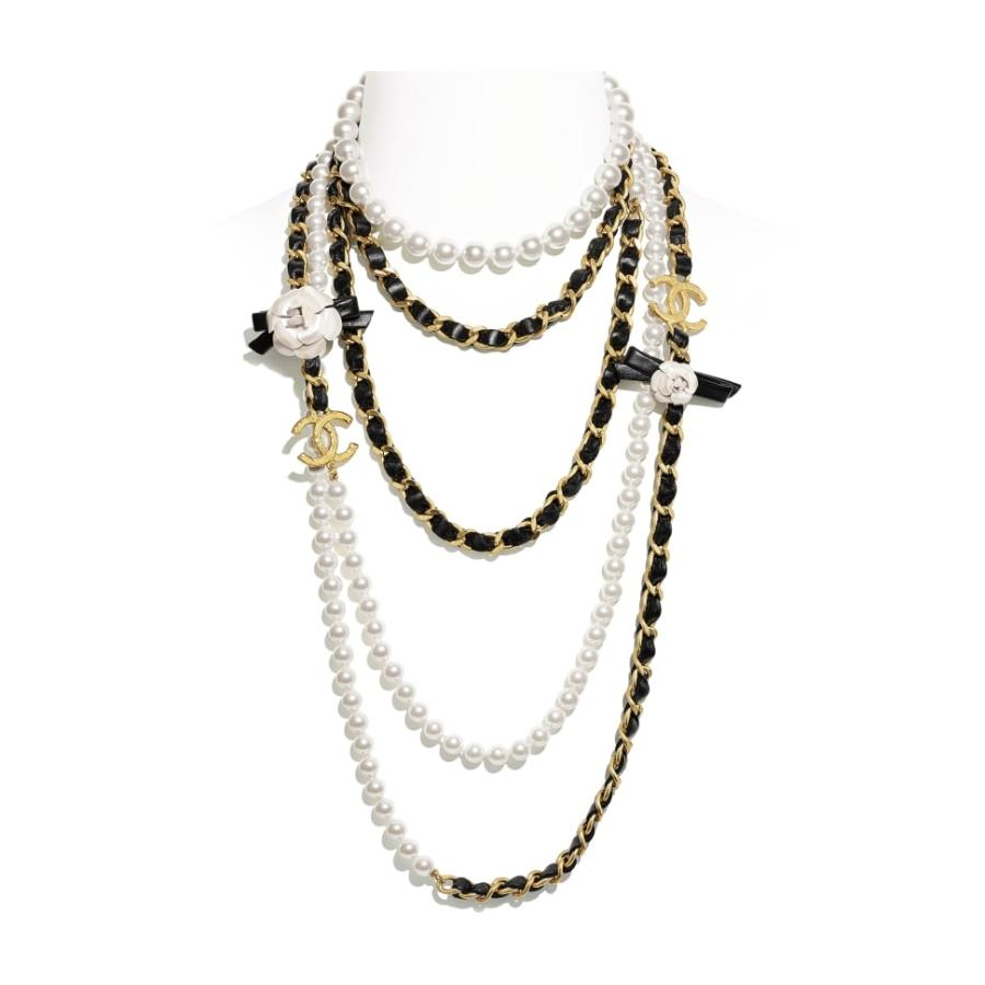 シャネル Chanel ネックレス ゴールド ホワイト ブラック Ccロゴ カメリア メタル パール カーフスキン Ab4465bn8134chanelab4465bn8134 Chanelist 通販 Yahoo ショッピング