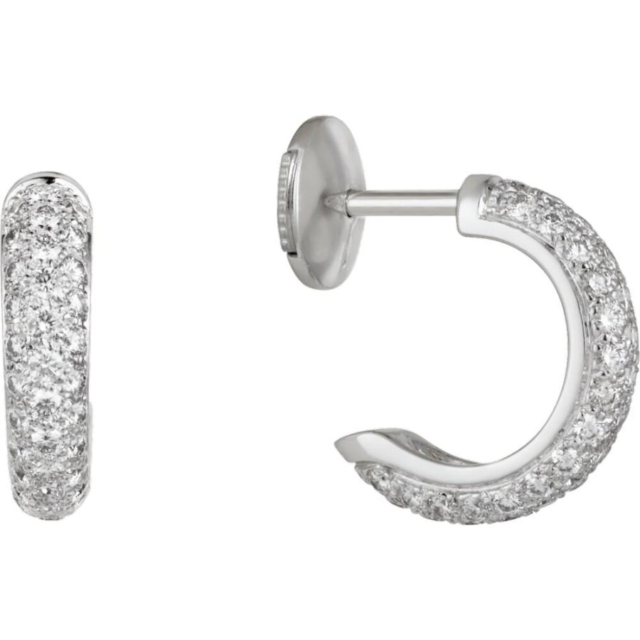 新入荷 Cartier ブランド専門店 ピアス フープ 0 36ct ダイヤモンド ホワイトゴールド 18k ピアス Cartier カルティエ レディースアクセサリー