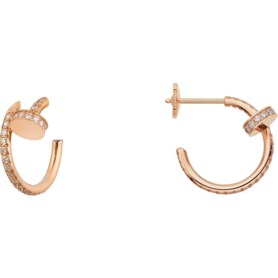 柔らかい カルティエ Cartier ピアス 18k ピンクゴールド ダイヤモンド 0 51ct フープ 日本全国送料無料 Www Easterncaisson Com