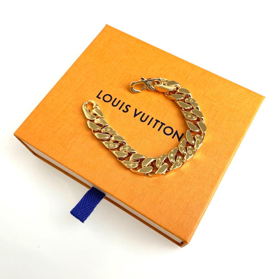 Louis Vuitton Monogram chain bracelet (M00308, M00309)