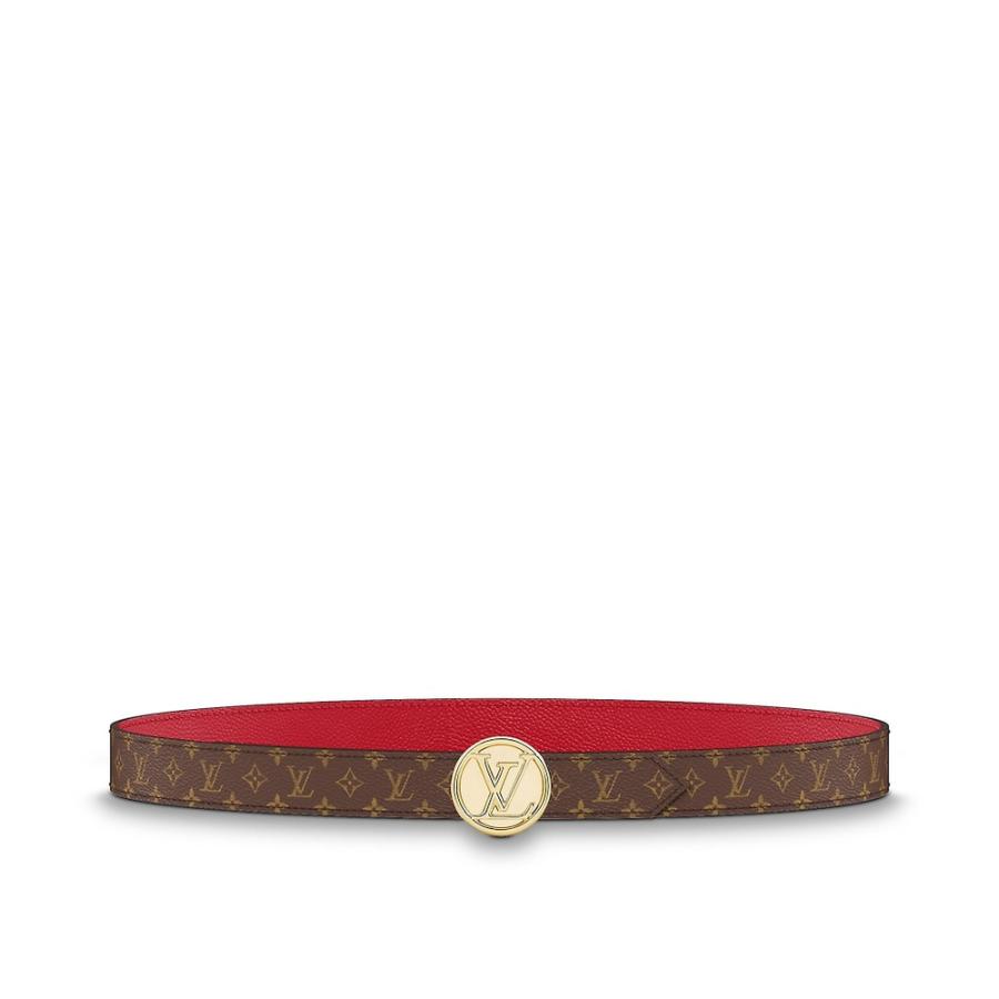 豪華 ルイヴィトン LOUIS VUITTON ベルト ルージュ ブラウン ゴールド