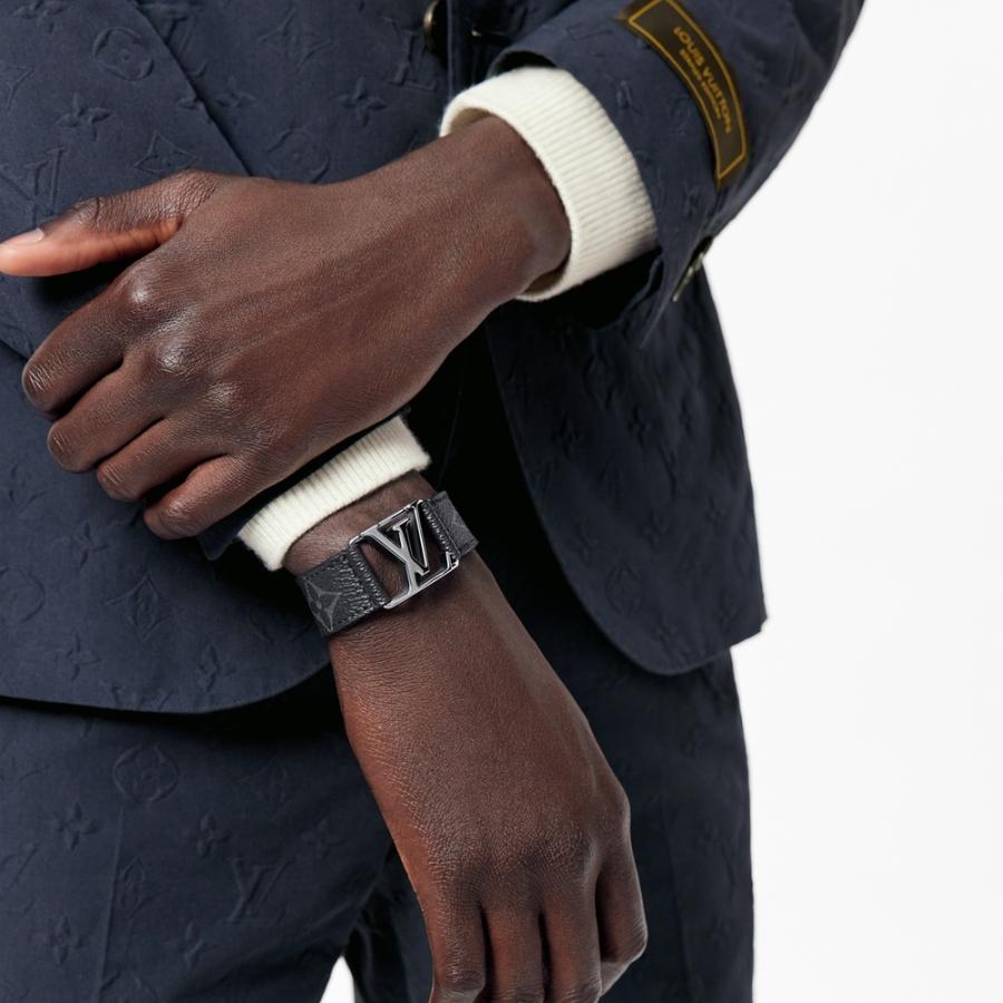 ルイヴィトン LOUIS VUITTON ブレスレット ブラック シルバー