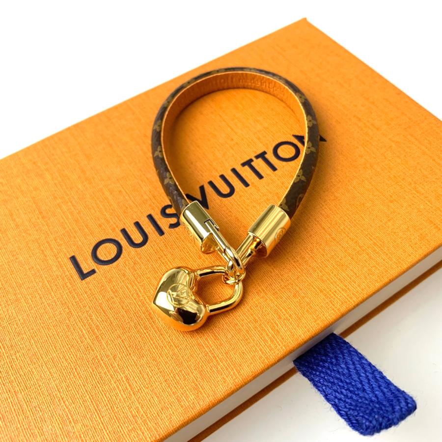 ルイヴィトン LOUIS VUITTON ブレスレット ブラウン ゴールド ハート