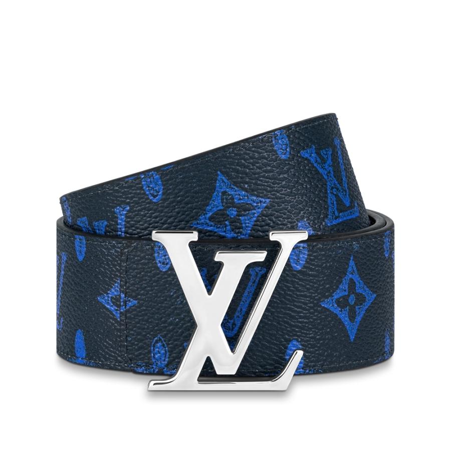 ルイヴィトン LOUIS VUITTON ベルト モノグラム ブルー ブラック
