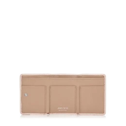 【初期/レア】 ジミーチュウ JIMMY CHOO 財布 小財布 三つ折り ３つ折り カメリア ピンク シルバー スター 星 スタッズ クリスタル パール加工 レザー 【TMF1281009143】(44900円)