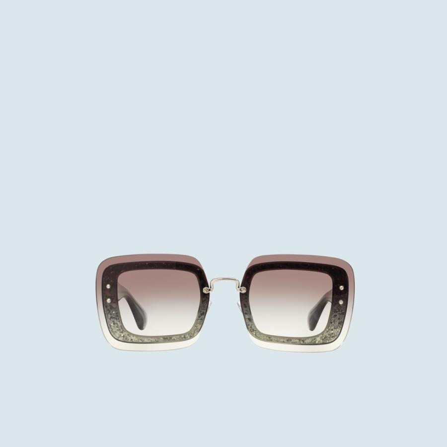 ミュウミュウ MIU MIU サングラス アイウェア ダークグレー