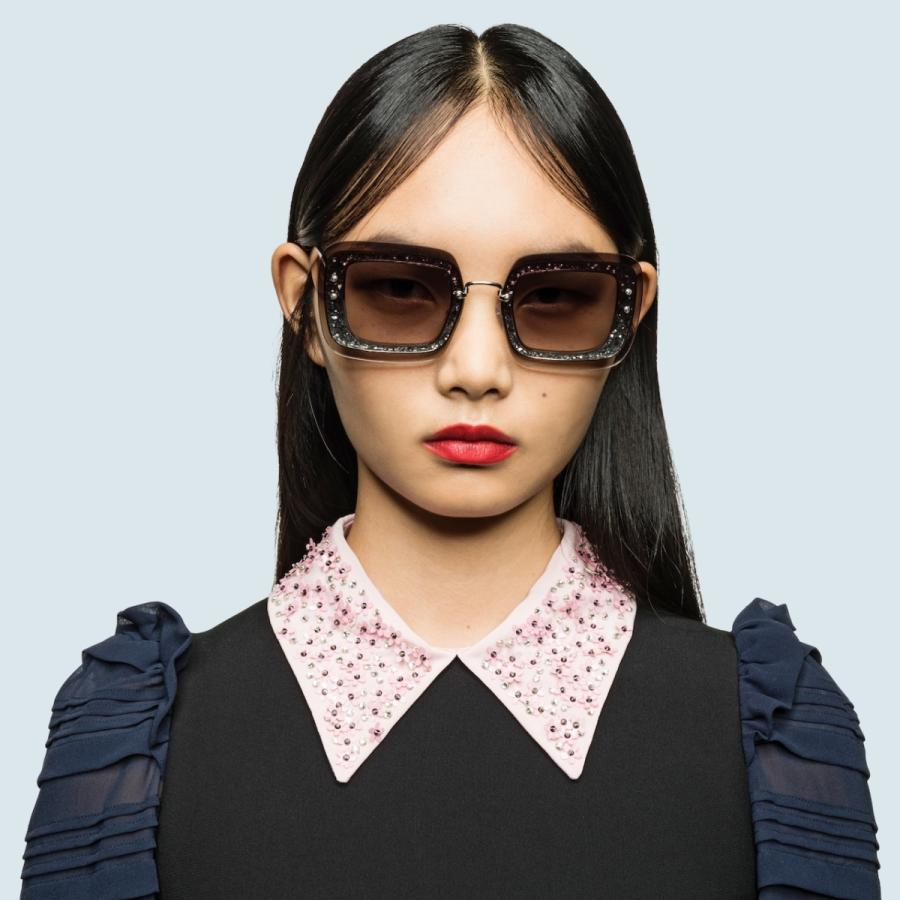 ミュウミュウ MIU MIU サングラス アイウェア ダークグレー