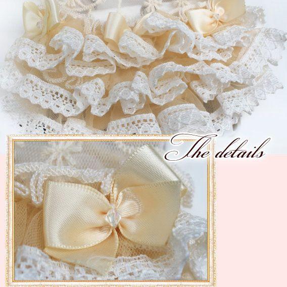 犬 服【Sale】クリームレースフリルドレス/Petstyle : Chaneri - 通販