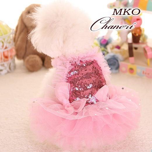犬 服 犬の服 Sale ドッグウェア ワンピース ドレス ラグジュアリー スパンコール＆チュチュDress【メール便可】パーティー イベント