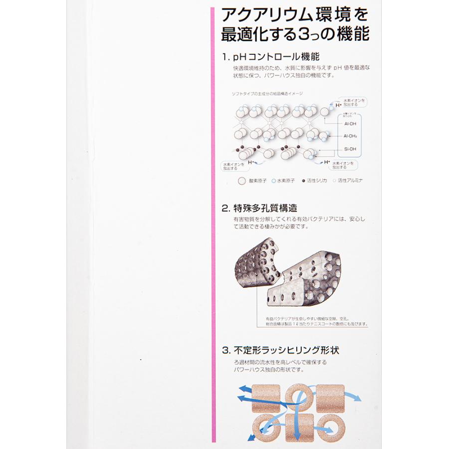 ●新品未使用●パワーハウス　ソフトM 5L パワーハウス ソフトタイプ Mサイズ 淡水用 5リットル 微酸性 ろ材
