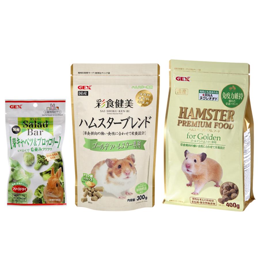 GEX（ジェックス） ゴールデンハムスター専用フード2種＋おやつセット