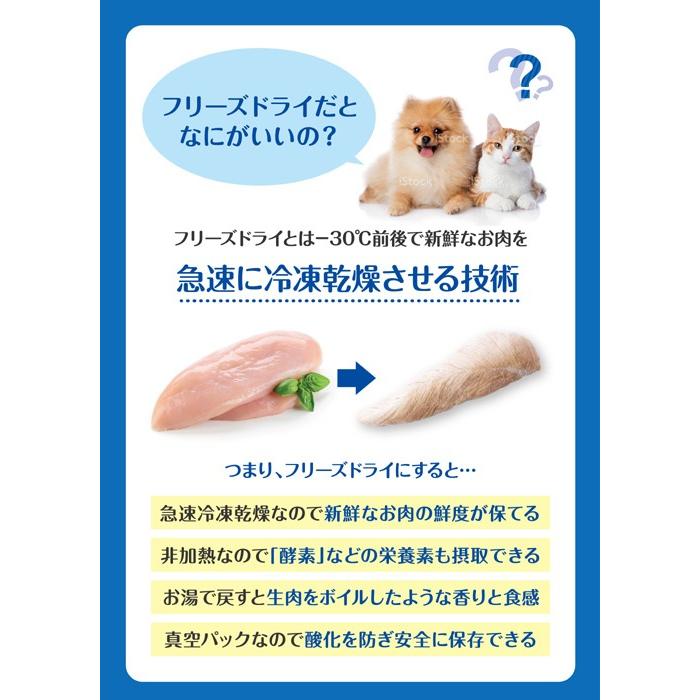 Whitefox フリーズドライ 犬用 鶏むね肉 ダイスカット 45g