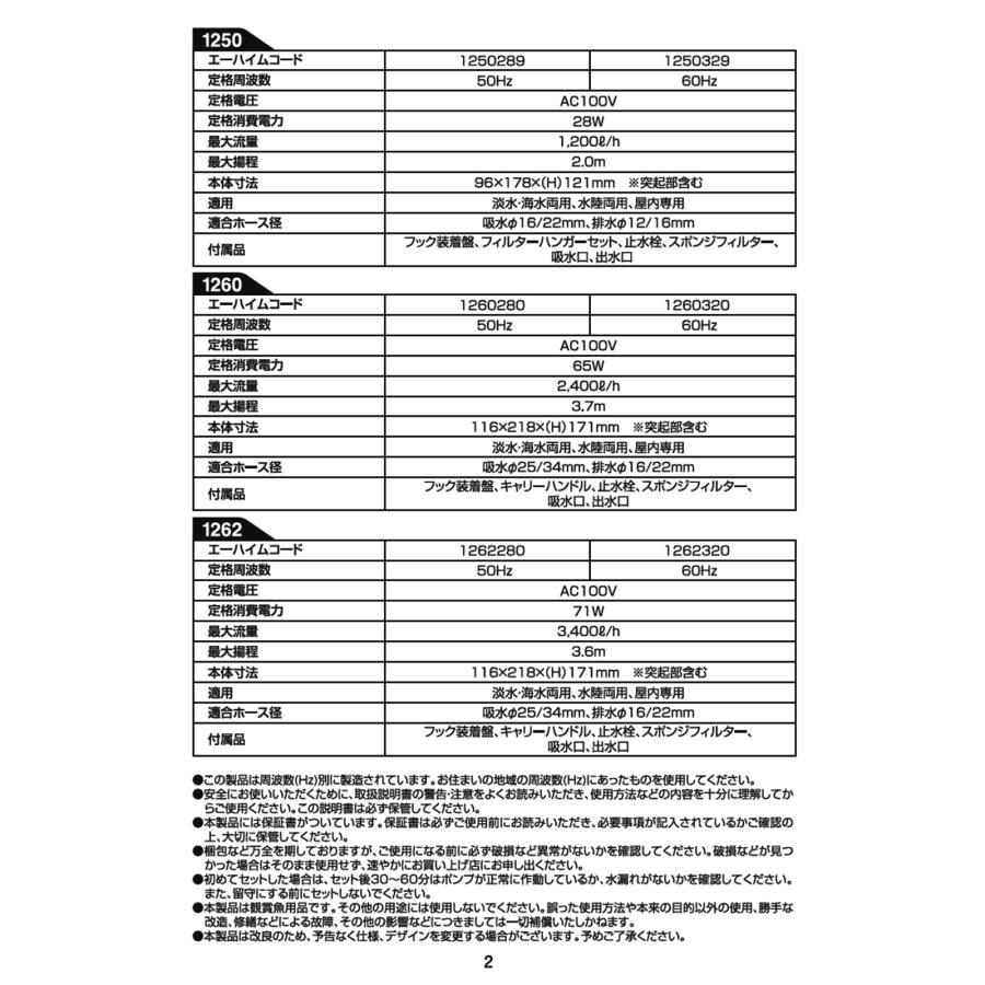 EHEIM（エーハイム） 50Hz 1262 流量56．6リットル／分