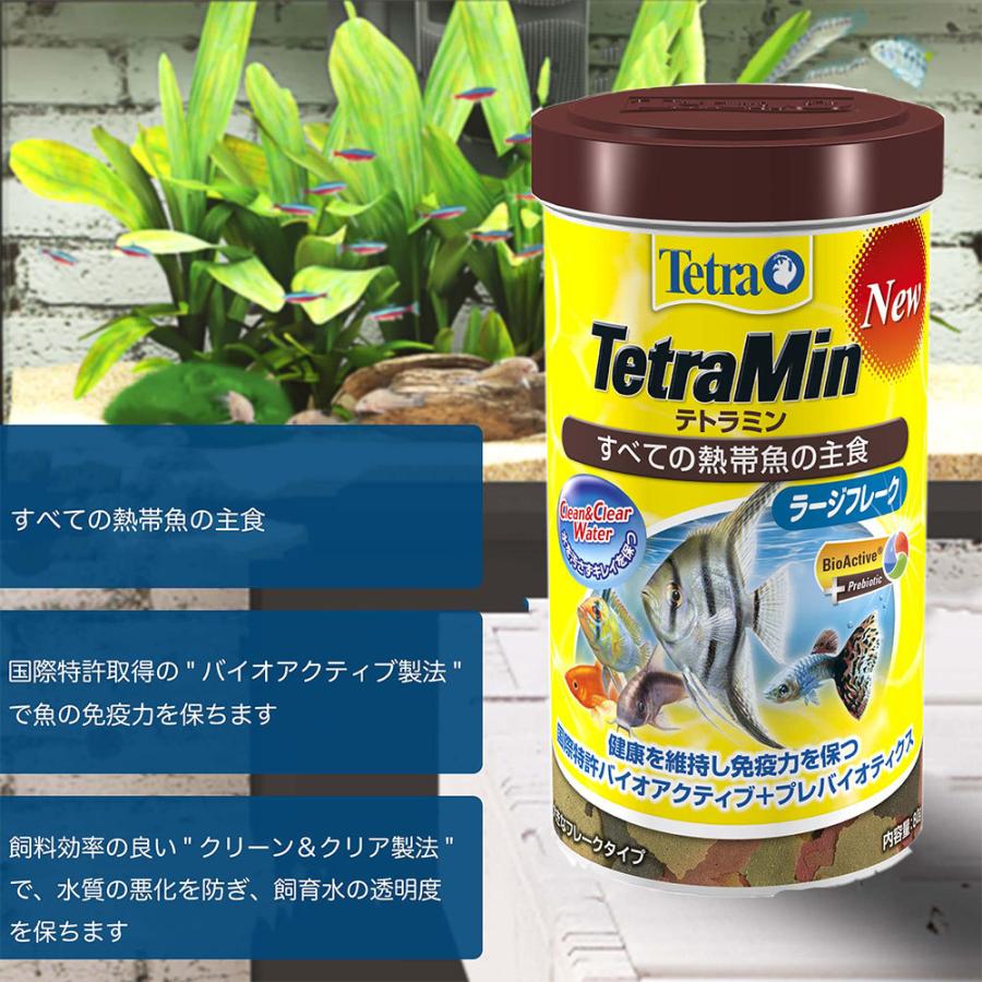 テトラミン　ラージフレーク　８０ｇ　善玉菌を増やし水キレイ　消化抜群のフレークフード熱帯魚　熱帯魚　餌　プレバイオティクス　エサ｜chanet｜04