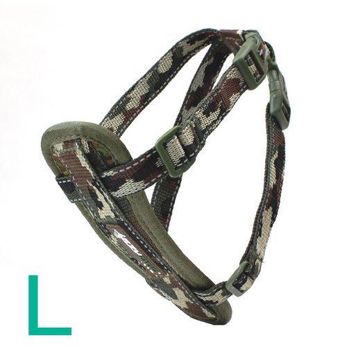 犬　胴輪　イージードッグ　ハーネス　Ｌ　（胴周り４９〜８４ｃｍ）　グリーンカモ　大型犬用 | 