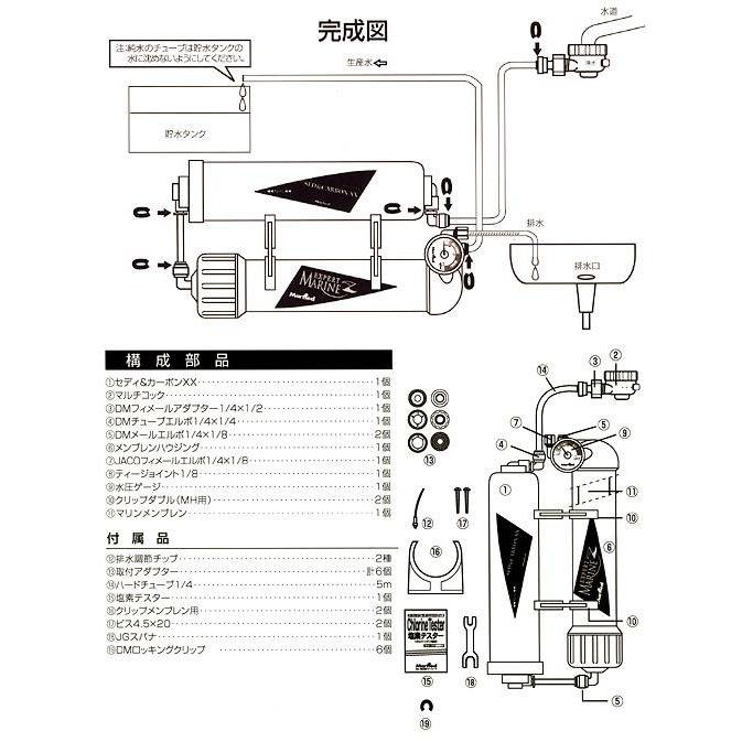 Marfied マーフィード RO浄水器 逆浸透膜 エキスパートマリンZ 75
