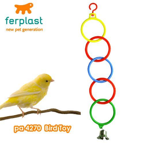 ファープラスト プラスチックリングトイ 小鳥用 止まり木おもちゃ 鈴付き ｐａ４２７０ おもちゃ 止まり木 バードトイ