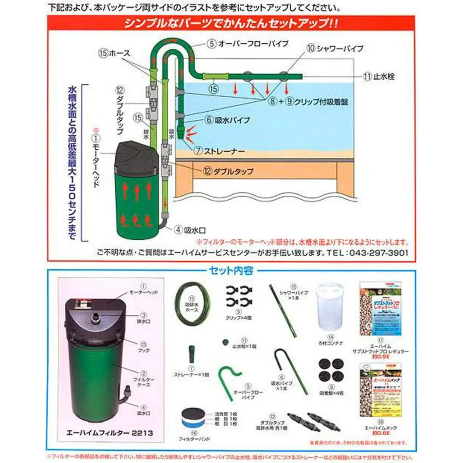 簡単スタート・セット済み エーハイム2213+ろ材セット 水槽 簡単スタート・セット済み エーハイム2213+ろ材セット 水槽