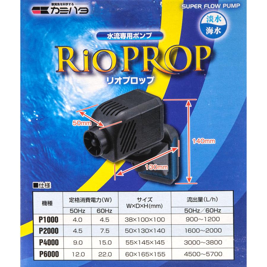 カミハタ 水中ポンプ 60Hz リオプロップ 2000 流量26．6