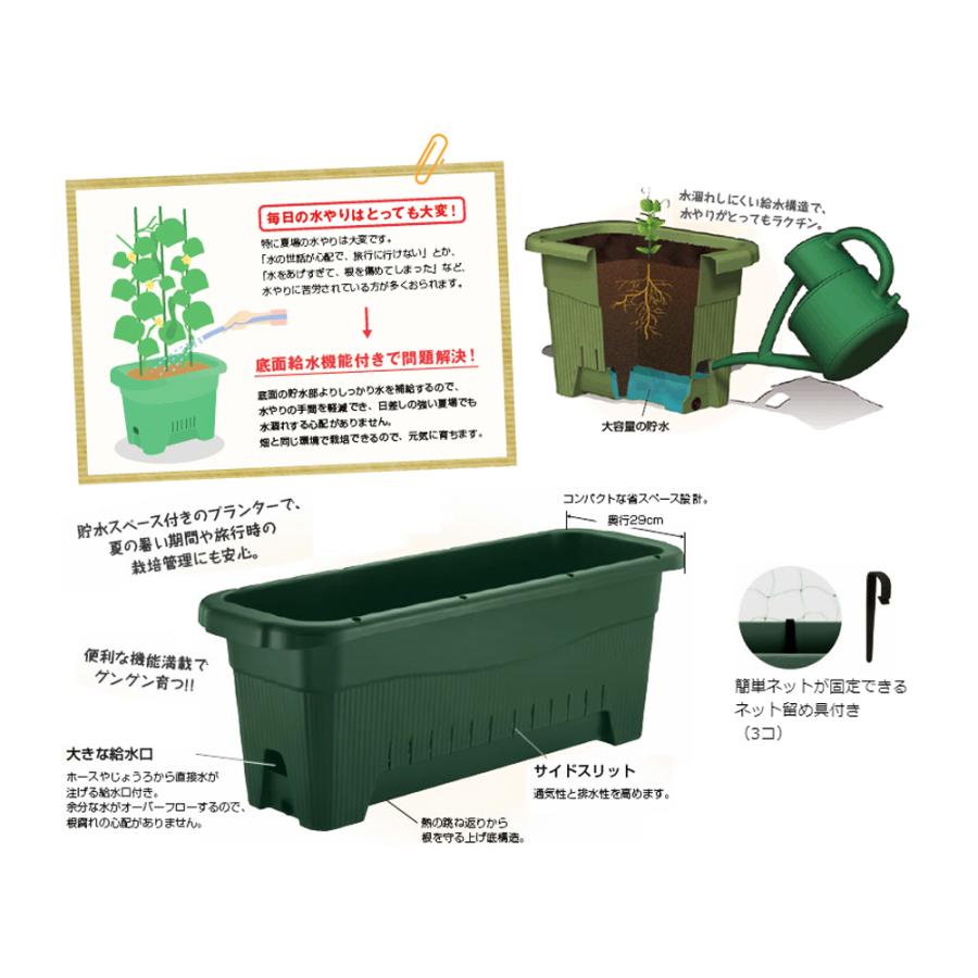リッチェル（Richell） プランター 水ラク菜園上手 85型 グリーン