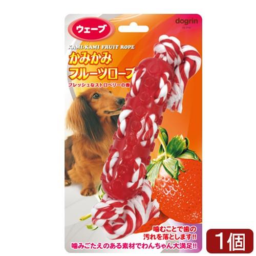 176円 てなグッズや スーパーキャット かみかみフルーツロープ ウェーブ ストロベリー