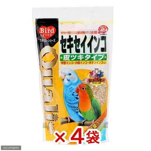 ペッズイシバシ クオリス セキセイインコ（皮ツキタイプ） 550g×4