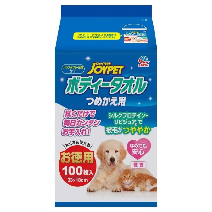 アース・ペット　ジョイペット　ボディータオル　ペット用　詰替　１００枚入 の商品画像