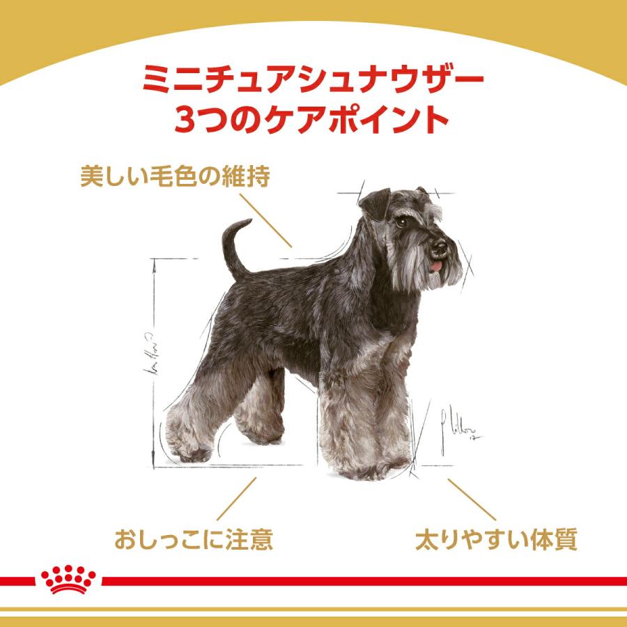 ロイヤルカナン　ミニチュアシュナウザー　成犬・高齢犬用　７．５ｋｇ　ジップ付　お一人様５点限り｜chanet｜02